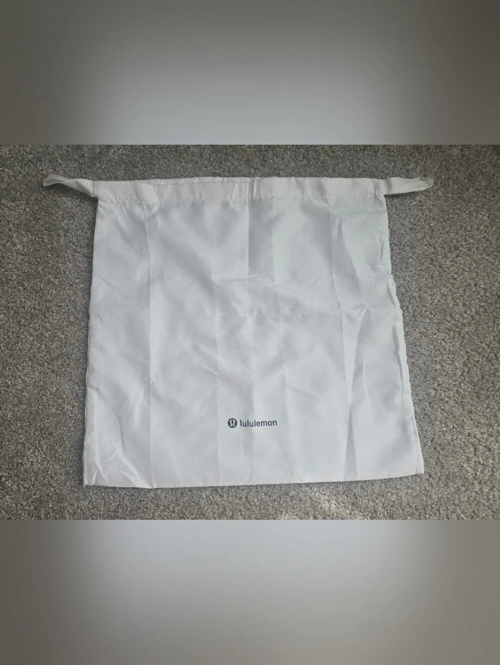lululemon athletica White Drawstring Dust Bag with Logo